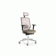 Fauteuil ergonomique Waldo Air en cuir - mécanisme synchrone, support lombaire réglable et appui-tête ajustable_1
