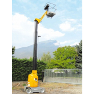 Nacelle à mât droit avec déport de 3,4 m, hauteur de travail 10m utilisé dans la maintenance, travaux industriels de tuyauterie_1