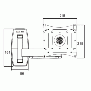 ROLINE Bras LCD pivotant, extra long, 4 pivots, montage mural_1