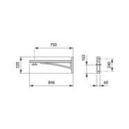 Crosse ClassicStreet - JGB794 MBW 750 BK - Philips Éclairage - 750 mm - Wall-mounting bracket noir_1