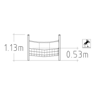 Pont du sentier d'aventure - 8055433 - Hags - Structure pour aire de jeux en acier, gris, avec scellement béton_1