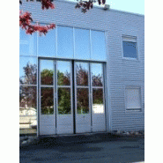 Porte pliante industrielle / automatique / accordéon / en panneau sandwich_1