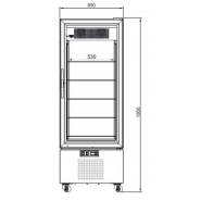Vitrine verticale positive, pour chr, traiteurs, boulangeries, pâtisseries et chocolateries -hestia 400 p iarp_1