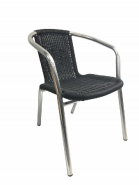 Lot de 6 fauteuils empilables - Noir - UDINE_1