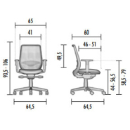 Fauteuil de bureau COPA - Dossier Résille - Translation d'Assise - Référence 6432 SB M - Support Lombaire Réglable_1