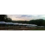 Passage couvert Pentu - abri à toiture plate inclinée - longueur de 1 m à indéfini - bardages et coloris personnalisables_1