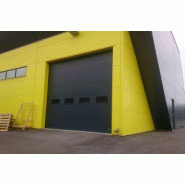 Porte sectionnelle industrielle urban / repliable en plafond / pleine / en métal / isolation thermique