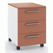 Caisson mobile 3 tiroirs blanc bicolore - Ofitres - Blanc pastel, Coto Zenit - L9556_1