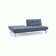 Innovation Living - Canapé-lit Splitback Chrome convertible 115x210 cm - Tissu Mixed Dance Light Blue_1