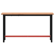 Vidaxl établi 150x55x81,5 cm bois massif de hêtre et métal 3188905_1