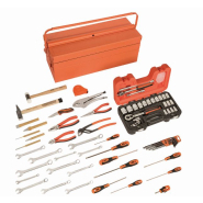 Caisse à outils métallique - 69 outils à usage général - Acier robuste avec 5 compartiments - Réf. 3149-ORTS1_1