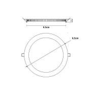Downlight slim LED rond 5W - 120° - Aluminium - Couleur lumière 3000K - Réf PC5WB_1