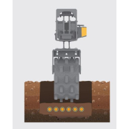 Plaque vibrante à roue de compactage, utilisé dans les tranchées étroites - STORM WHEEL_1