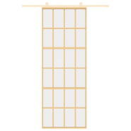 Vidaxl porte coulissante doré 76x205 cm verre esg clair et aluminium 155172_1
