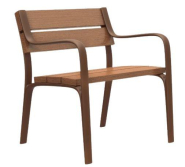 Banc public citoyen - teinte marron - 3 longueurs - acier et bois tropical, piètement en fonte - modèle recyclé_1