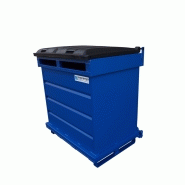 Benne à fond ouvrant (BAFO) - 1500 litres - Fabrication française - Finition laquée et multiples options_1