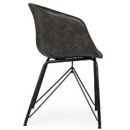 Chaise Warhol pu anthracite vintage 59 x 54,5 x 80 cm_1