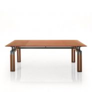 Paso Doble - Bureau de direction i 4 Mariani - Design élégant en cuir, noyer d'Amérique et métal_1