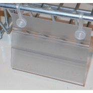 Porte étiquette 40 x 80 pour panier fil - Transparent_1