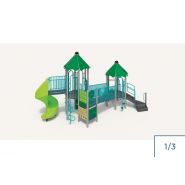 Pz-h-700 - Structure de jeux combinée Go-Elan - Hauteur de chute 111″ (282 cm) - Capacité 59 enfants_1