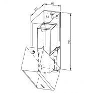 PP102E-7 - Borne de distribution de gel intelligente Wagner - Distributeur à capteur en acier inoxydable - Dimensions : 86 x 298 x 120 mm_1
