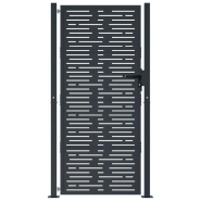 Vidaxl portail de jardin anthracite 105x180 cm conception de carré 153194_1