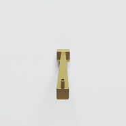 Bras droit 15x15mm - 300 mm - 25x15 mm - or bronze_1