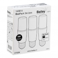 Ecopack 3pcs LED T37 E27 9W 2700K 240V - Hi-Cycle 500K+ - Lampe compacte et économique_1