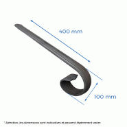 Fin de main courante 50 x 14mm - H.100 x L.400mm_1