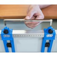 Gabarit de perçage - Bordet Ets - Schwaiger - profilé en tube aluminium carré 25 x 25 mm - graduations 0 à 70 mm_1