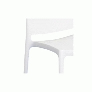 Lot de 6 chaises visiteurs MAYA blanches_1