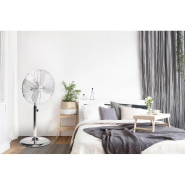 Ventilateur sur pied panier Ø45cm 50 Watts chromé_1