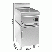 Bain-marie électrique sur meuble - 1x GN 1/1 - Meuble 1 porte Inox | GGM - Mario 700_1