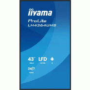 Iiyama LH4364UHS-B1AG àÉcran d'affichage dynamique àÉcran plat de signalisation numérique 109,2 cm (43_1