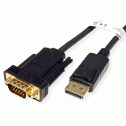 Roline câble displayport-vga, dp m - vga m, noir, 1,5 m_1