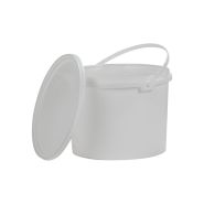 Seau 10L blanc avec couvercle inviolable - seaux plastiques