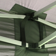 Tente pliante grise 3x3m - 300g/m² - aluminium hexagonal 40mm - usage professionnel_1