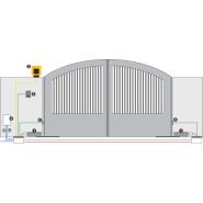 390 - Automatisme électromécanique à bras articulé 24V - FAAC - Portails jusqu'à 120° et vantail de 1,8 m_1