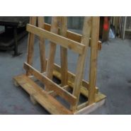 Chevalets de manutention - EBS Services - avec dosseret central pour menuiserie et vitrage_1