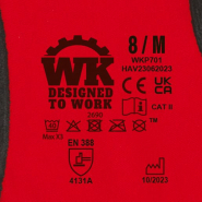 Gants de manutention légère WKP701 - Polyamide, mousse nitrile, normes EN388:2016 et EN ISO 21420:2020_1