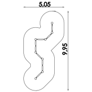 Parcours d'équilibre en acier inoxydable et PEHD - Conforme EN1176 - Référence BT16271 - Pour aire de jeux_1