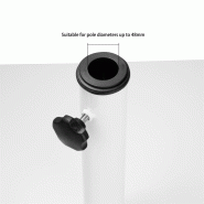 Pied de parasol plat en métal blanc 18kg | Bolero - FU510_1