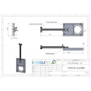 Vanne murale à pelle ø 125 mm - Inox 304 L résistante aux eaux usées_1
