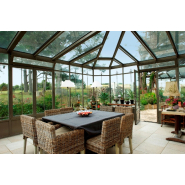 Véranda victorienne sur mesure en acier - Style ancien - Eléments décoratifs en fer forgé_1