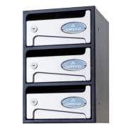 Básico - Arregui - Boîtes aux lettres collectives intérieures en acier noir - Serrure sécurité niveau 1 EN13724_1