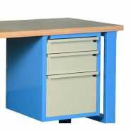 Établi robuste et fonctionnel - Plateau en bois de hêtre - Charge jusqu'à 800 kg - Personnalisable avec tiroirs/portes_1