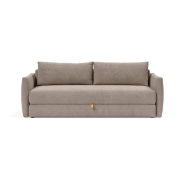 Innovation Living - Canapé convertible à ouverture assistée Tripi Cordufine beige - Lit 150x200 cm avec rangement_1