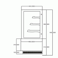 Vitrine pâtissière - L 1500 mm_1