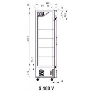 Vitrine verticale positive avec porte , pour chr, traiteurs, boulangeries, pâtisseries et chocolateries -s 400 v iarp_1