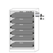 Armoire de sécurité Q-PEGASUS-90 modèle Q90.195.120.WDAC - Réf 30002-040-33649 - Type 90 - Conforme NF EN 14470-1_1